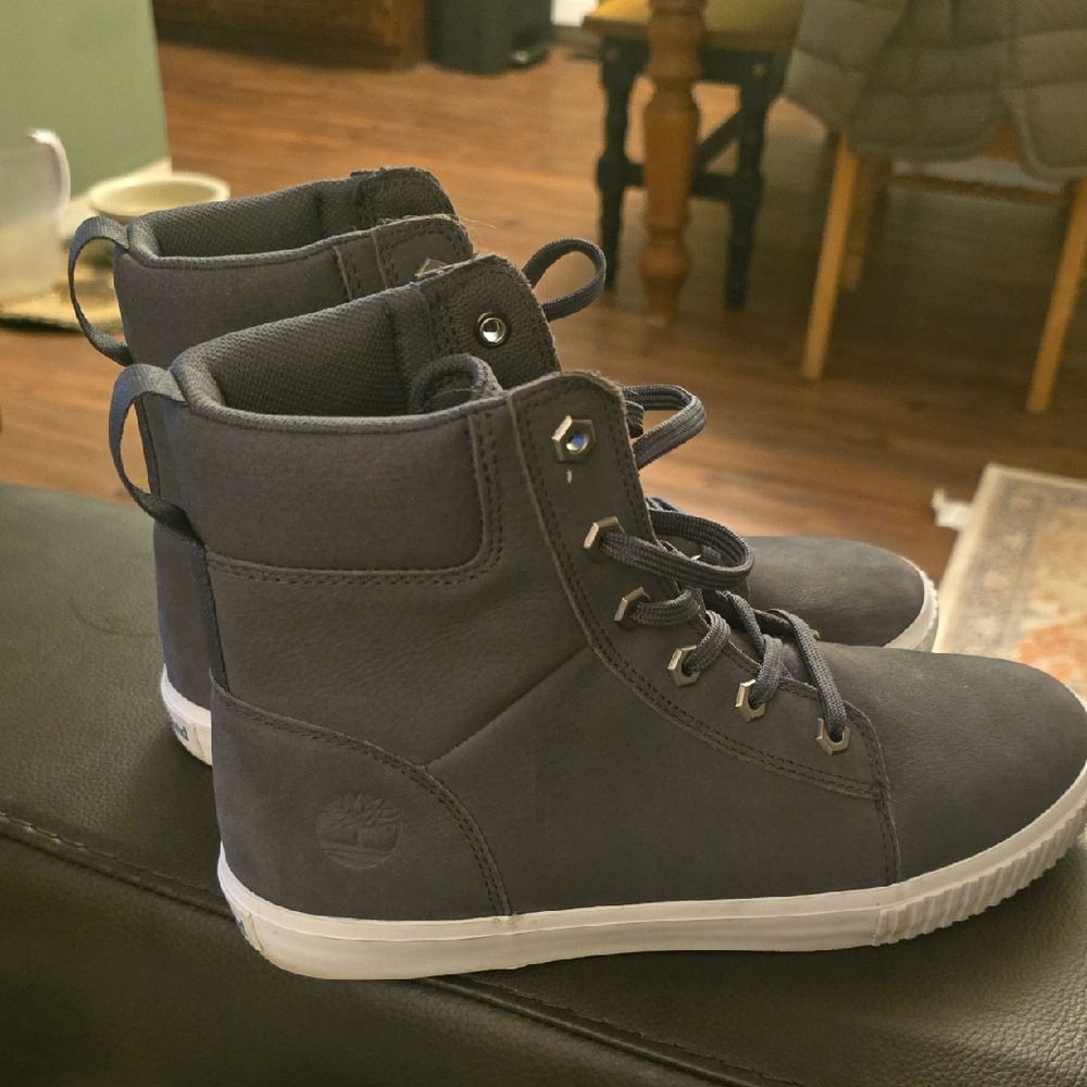 Timberland Men's Dark Gray High-Top Sneakers